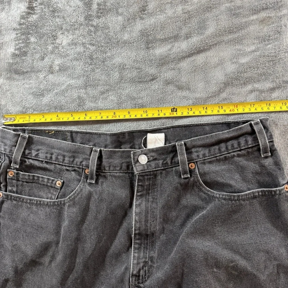 Vintage Levis 550 Mens 36x29 Black Denim Relax Tapered Jeans Red Tab Made In USA